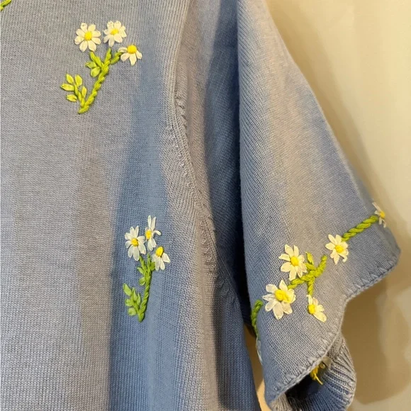 Vintage Quacker Factory Embroidered Floral Cardigan Sweater | Cottagecore - Picture 3 of 7